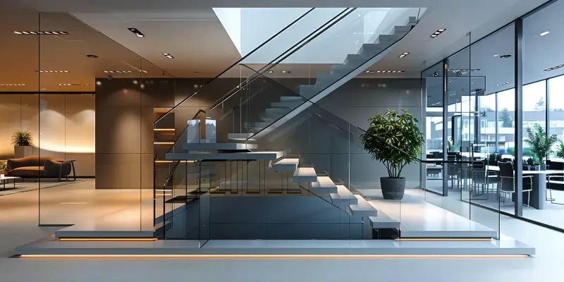 Balustrady szklane wewnętrzne Warszawa