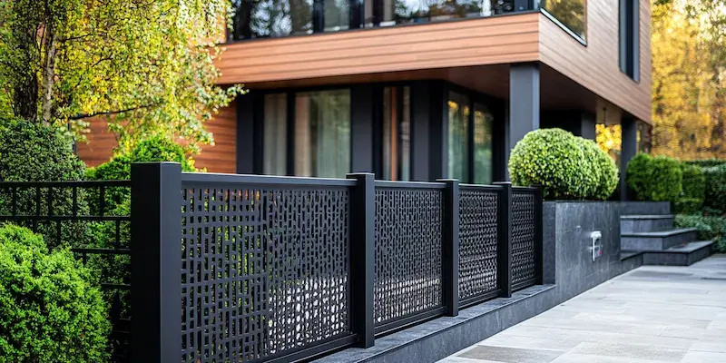 Moderne Gartengestaltung mit Zäunen aus Polen