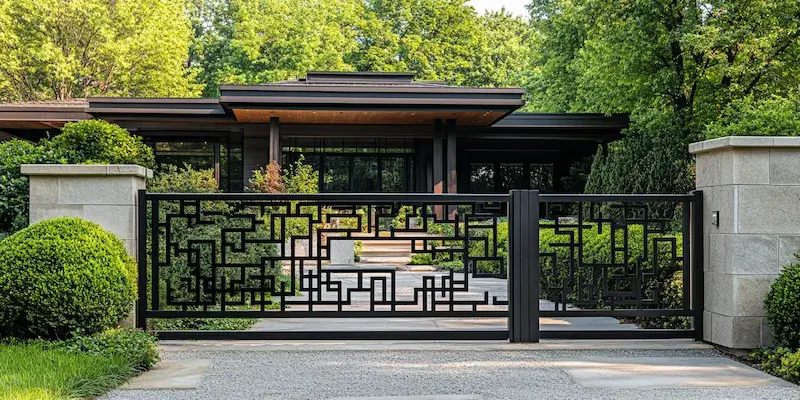 Moderne Zäune aus Polen